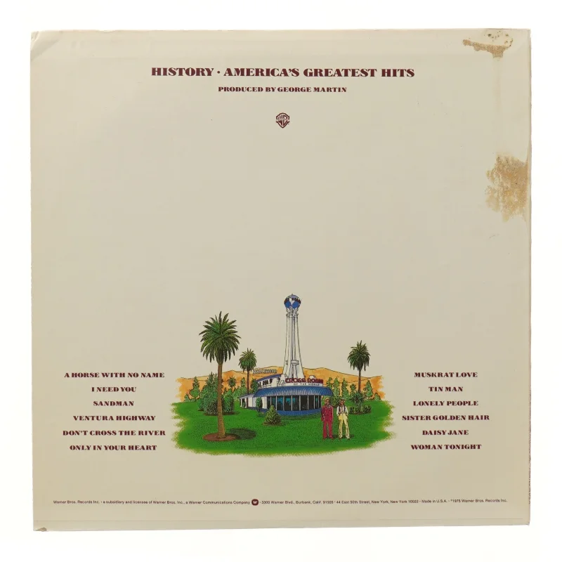 America's Greatest Hits af bandet America LP fra Warner Bros.