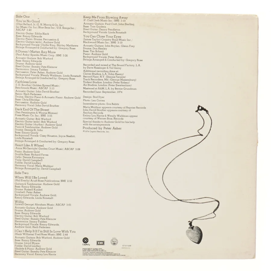Linda Ronstadt LP - Heart Like a Wheel