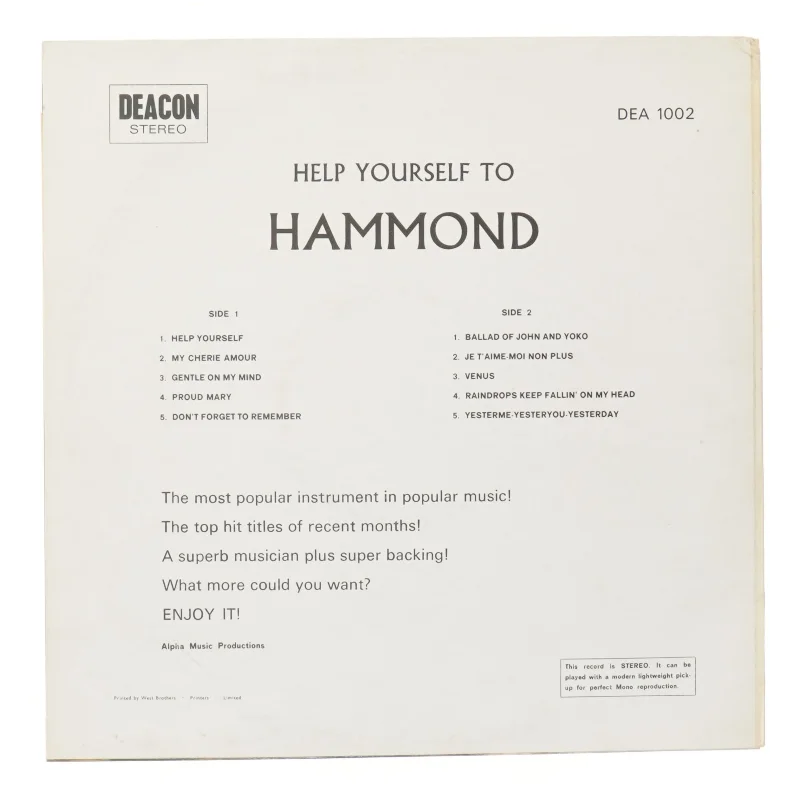 Help Yourself to Hammond LP