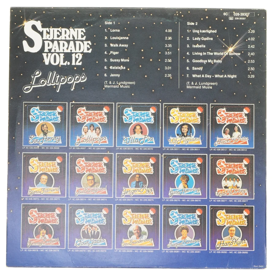 Stjerneparade Lollipops LP Vol. 12 fra EMI