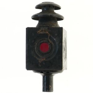 Antik vognlygte til hestekøretøj (str. 29 cm)