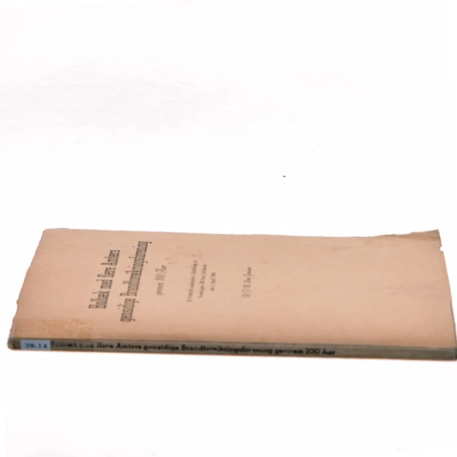 Holbæk med flere Amters gensidige Brandforsikringsforening gennem 100 Aar af J. M. Due Jensen (Bog)