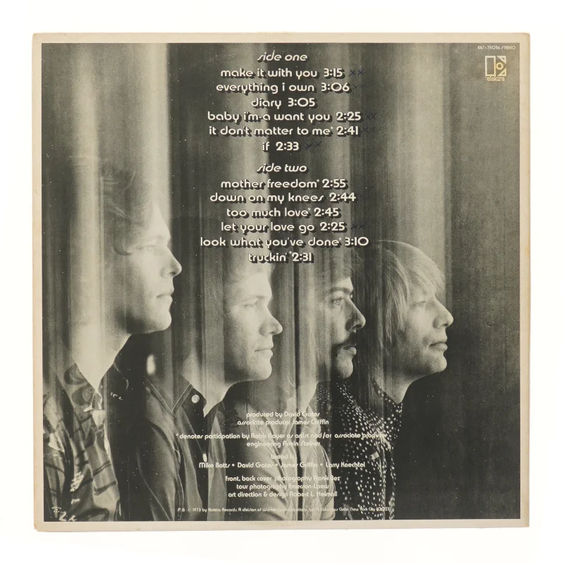 The Best of Bread vinyl album fra Elektra Records