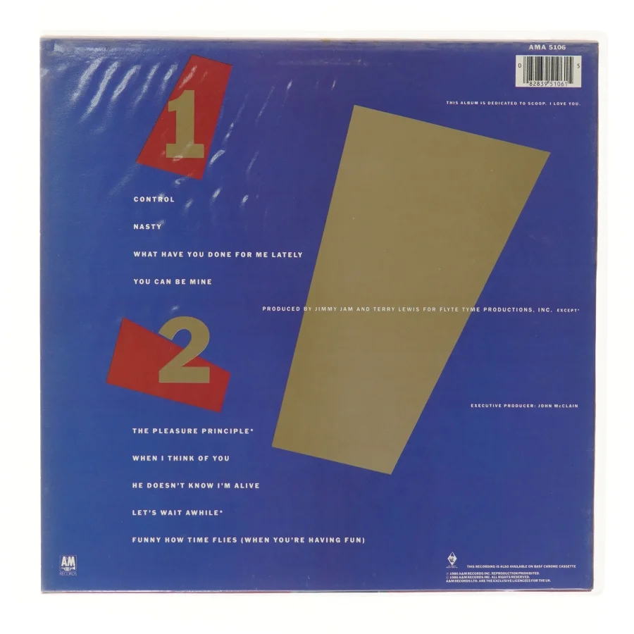 Janet Jackson Control LP fra A&M Records
