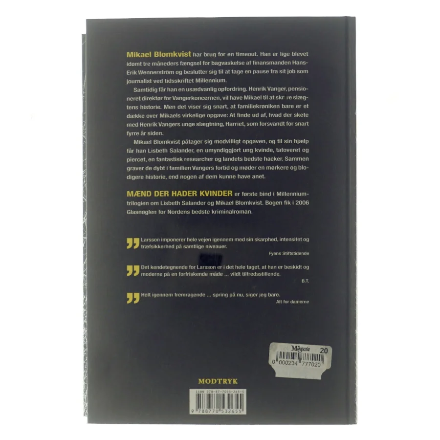 Mænd der hader kvinder af Stieg Larsson 