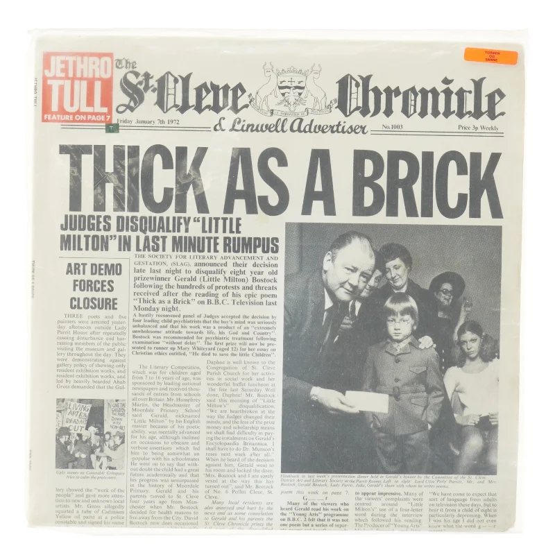 Jethro Tull - Thick as a Brick LP fra Jethro Tull