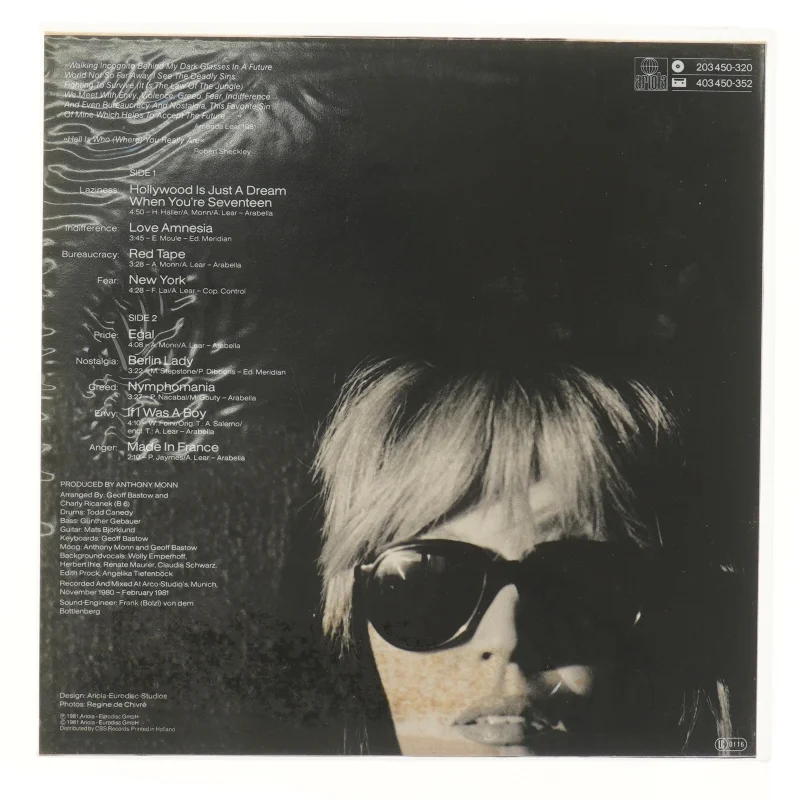 Amanda Lear - Incognito LP