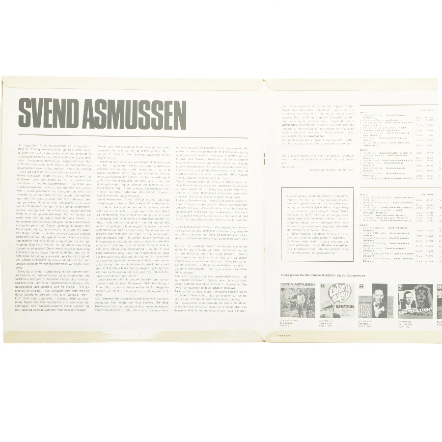 Svend Asmussen - A Historical Biography 1937-1961
