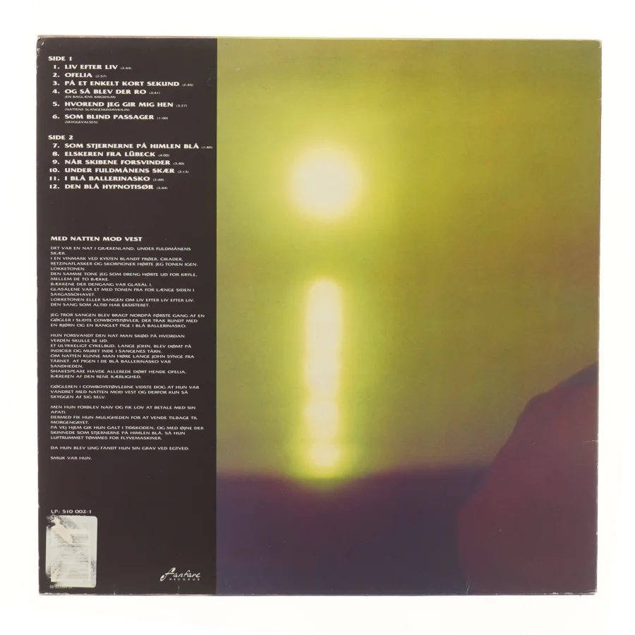 Med Natten Mod Vest - Lars LP fra Amigo