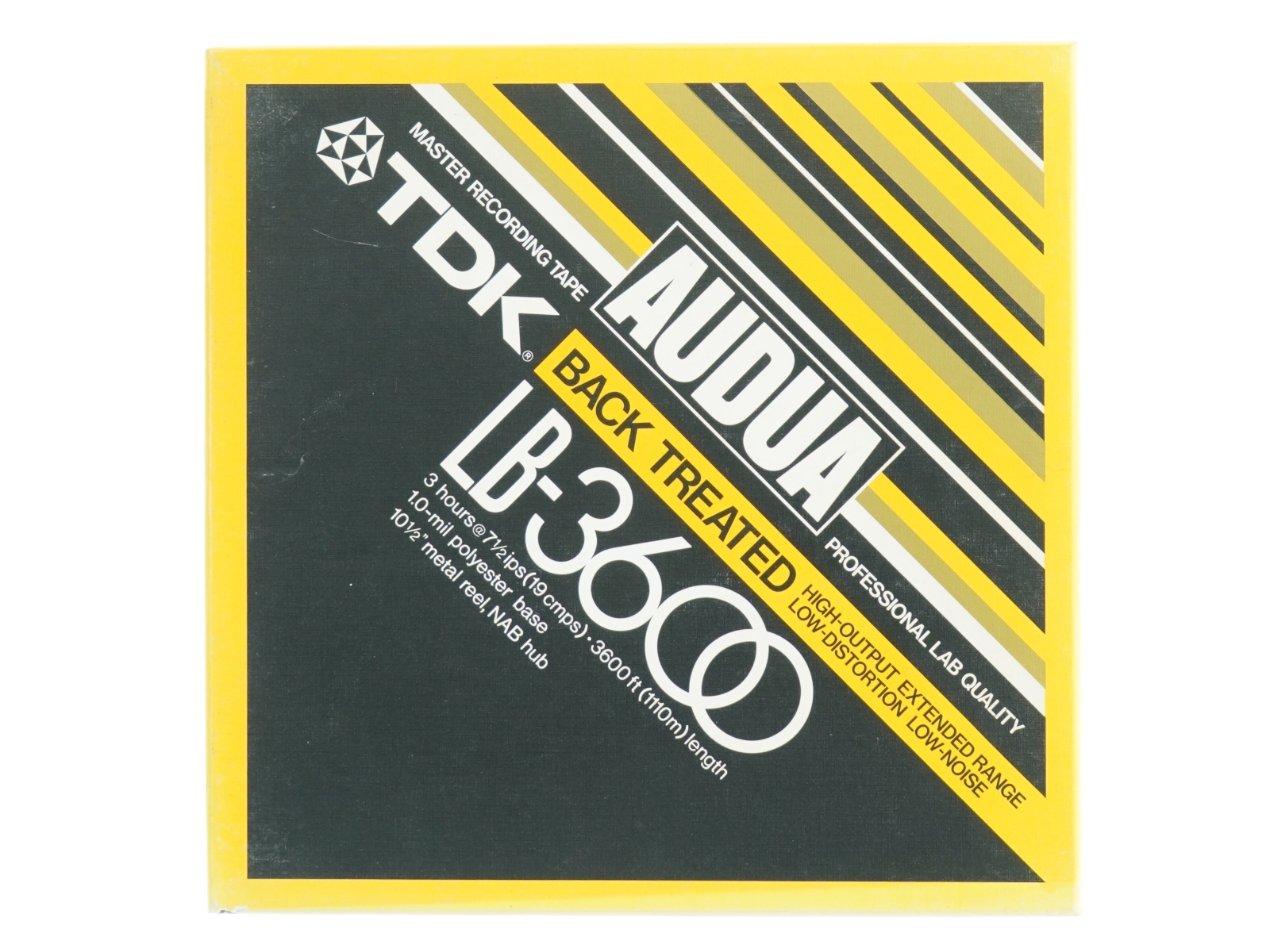 TDK Audua LB-3600 Master Recording Tape på NAB metalspole (str. 28 x 28 x 2 cm)
