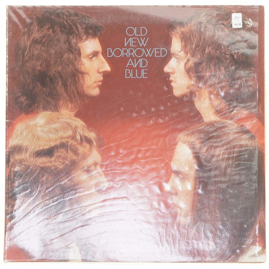 Slade Old New Borrowed and Blue LP album fra Polydor