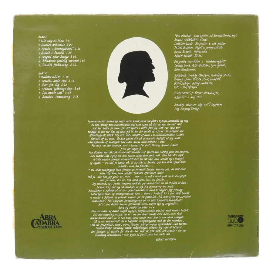 Svantes viser - Benny Andersen & Povl Dissing LP fra Metronome