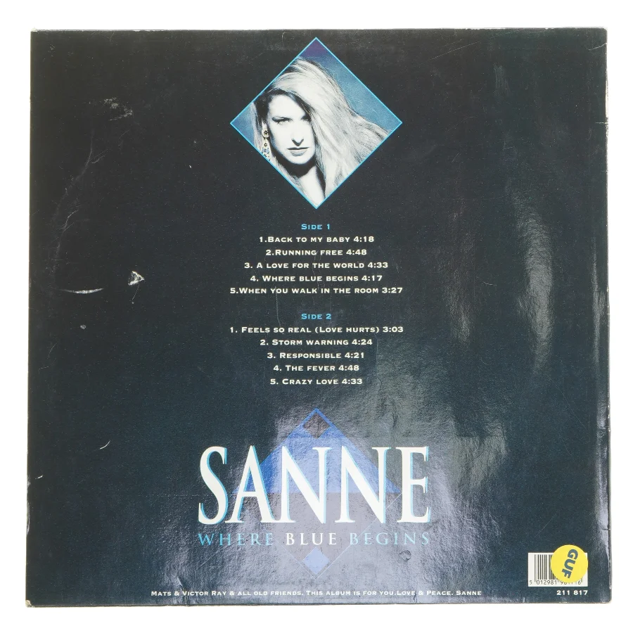 Sanne: Where Blue Begins LP