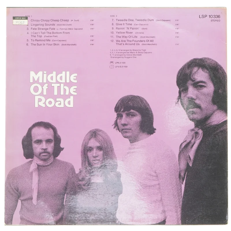 Middle Of The Road LP - Chirpy Chirpy Cheep Cheep