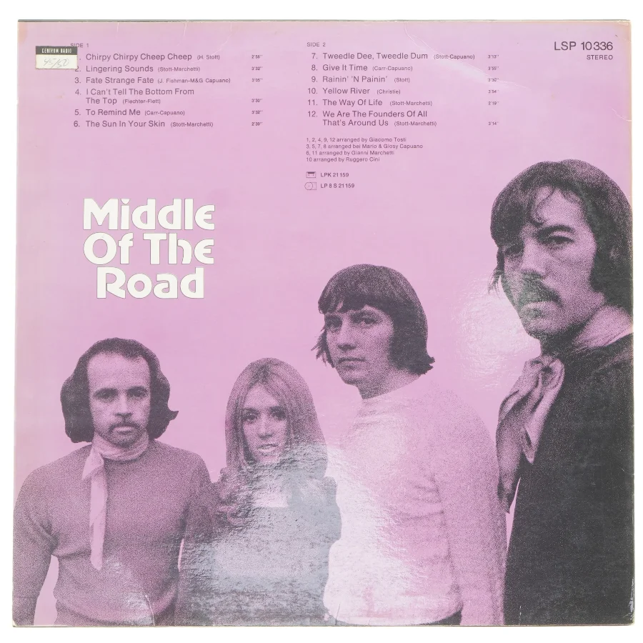 Middle Of The Road LP - Chirpy Chirpy Cheep Cheep