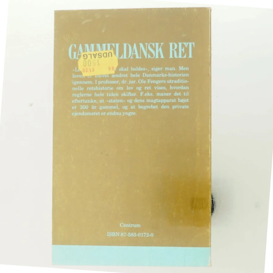 Gammeldansk Ret af Ole Fenger (Bog)
