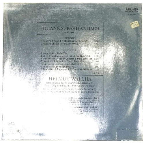 Hi-Fi Orgel LP - Bach / Walcha fra Archiv Produktion