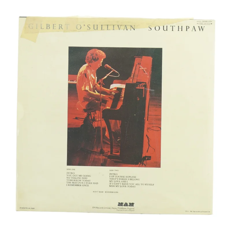 Gilbert O'Sullivan South Paw fra MAM (str. 31 x 31 cm)