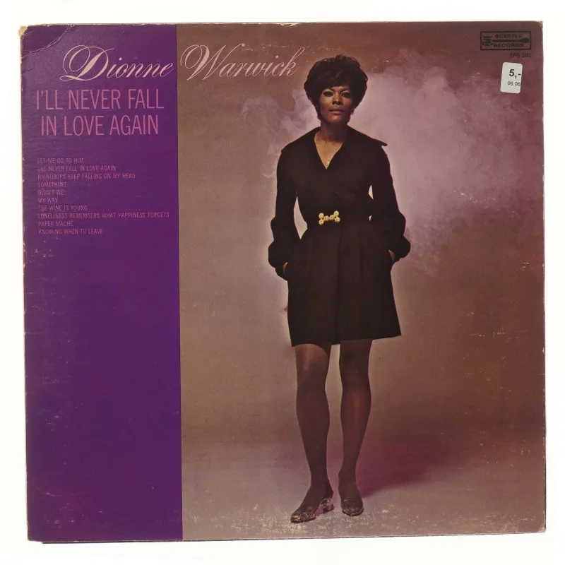 Dionne Warwick 'I'll Never Fall In Love Again' LP