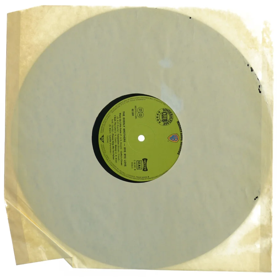 The Everly Brothers - Bye Bye Love vinylplade fra Warner Bros. (str. 31 x 31 cm)