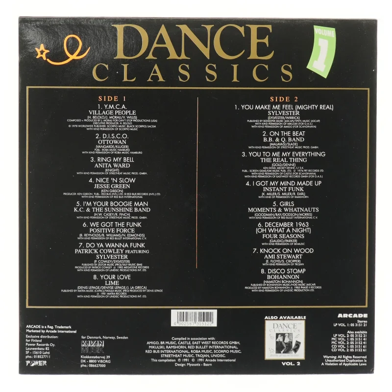Dance Classics Volume 1 LP