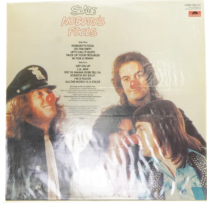 Slade, Nobody's Fools LP fra Polydor