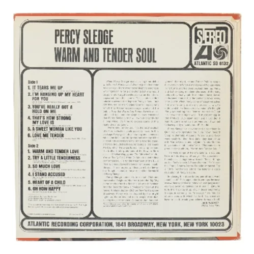 Percy Sledge 'Warm & Tender Soul' LP