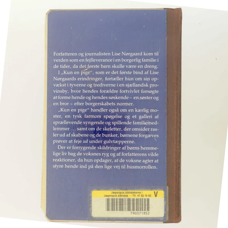 Kun en pige af Lise Nørgaard (Bog)