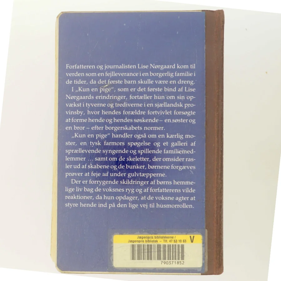 Kun en pige af Lise Nørgaard (Bog)
