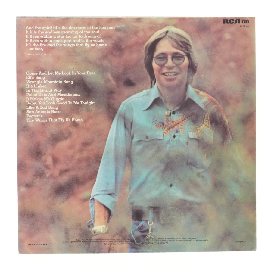 John Denver - Spirit LP fra RCA