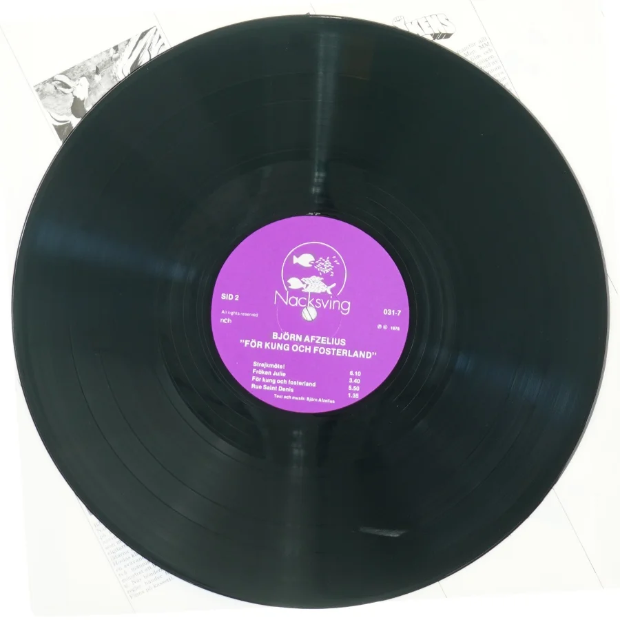 Bjørn Afzelius, for kung og fosterland fra Nacksving (str. 30 cm)