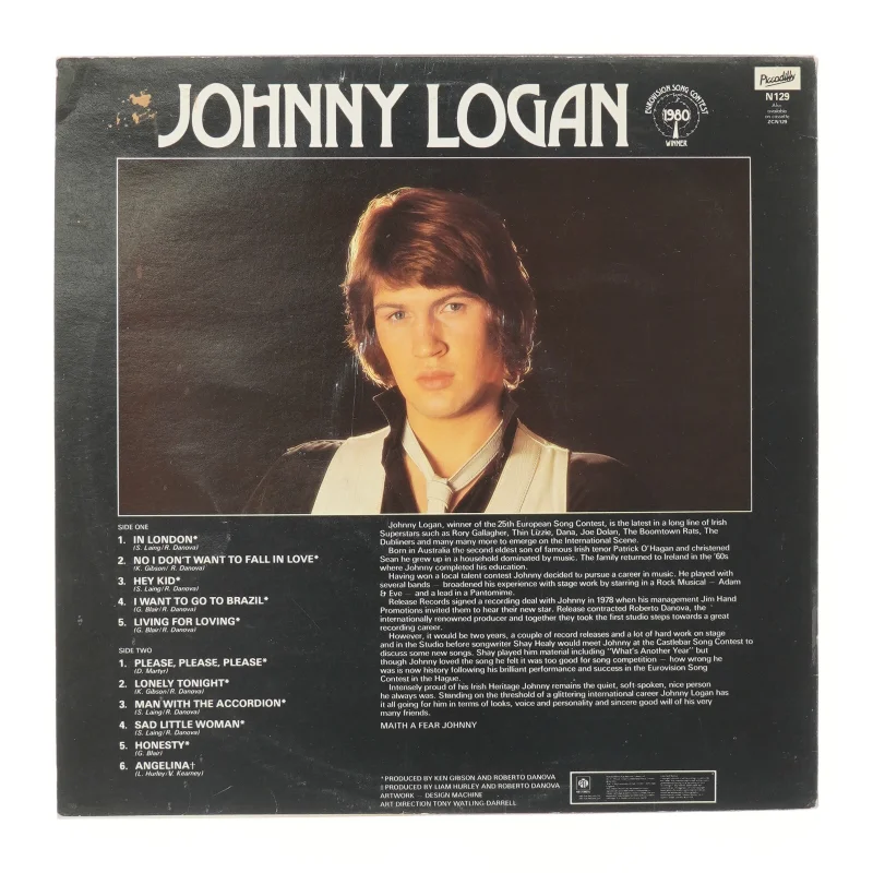 Johnny Logan fra Piccadilly LP