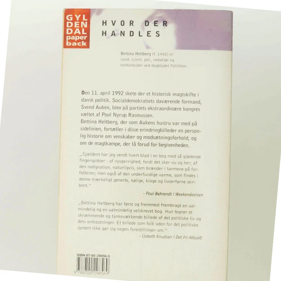 Hvor der handles : erindringsbilleder af Bettina Heltberg (Bog)