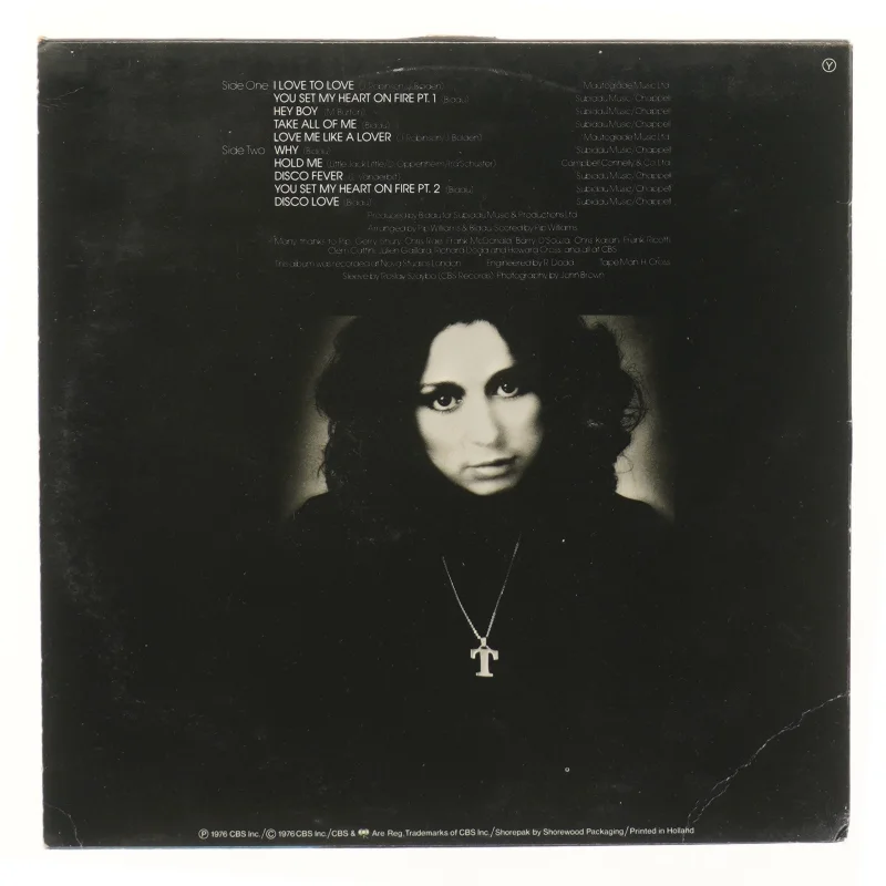 Tina Charles LP album 'I Love To Love' fra CBS