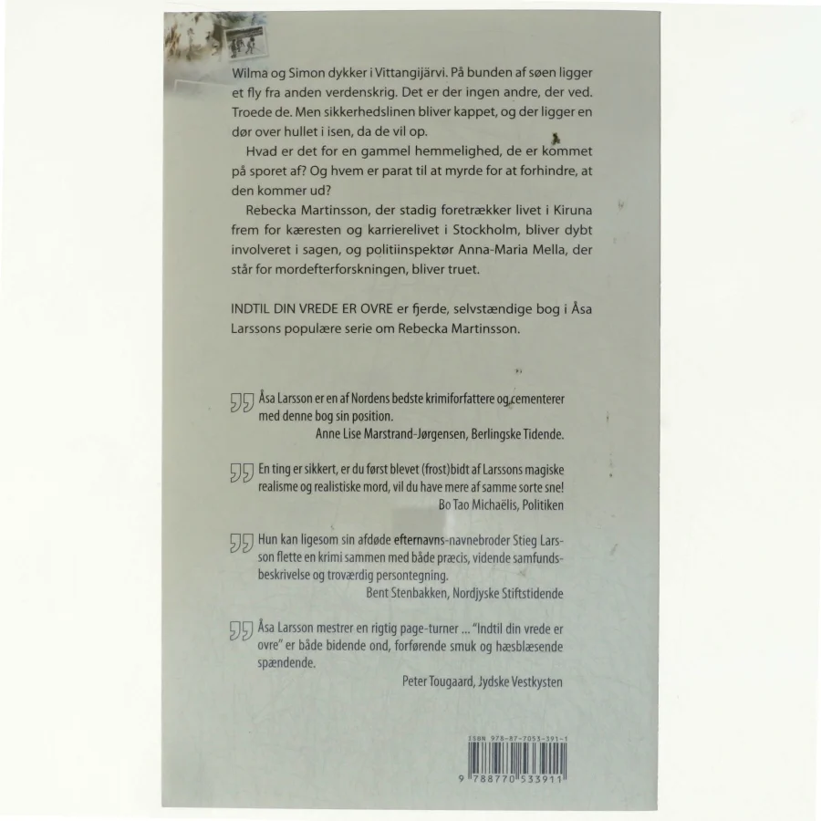 Indtil din vrede er ovre af Åsa Larsson (Bog)