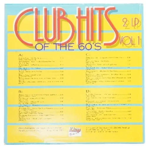 Club Hits Of The 60's Vol. 1 LP fra Elap Music