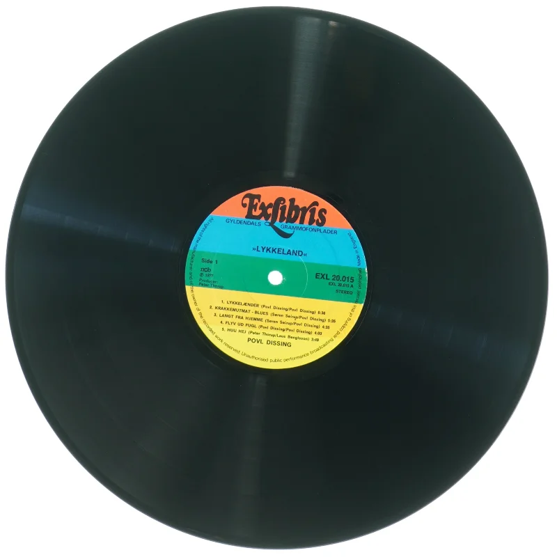 Povl Dissing 'Lykkeland' Vinylplade fra Exlibris (str. 31 x 31 cm)