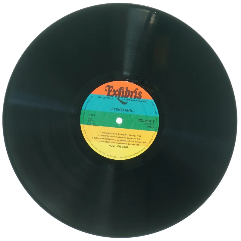 Povl Dissing 'Lykkeland' Vinylplade fra Exlibris (str. 31 x 31 cm)