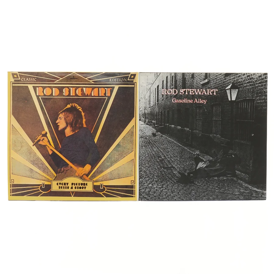 Rod Stewart vinylalbum: Gasoline Alley og Every Picture Tells a Story