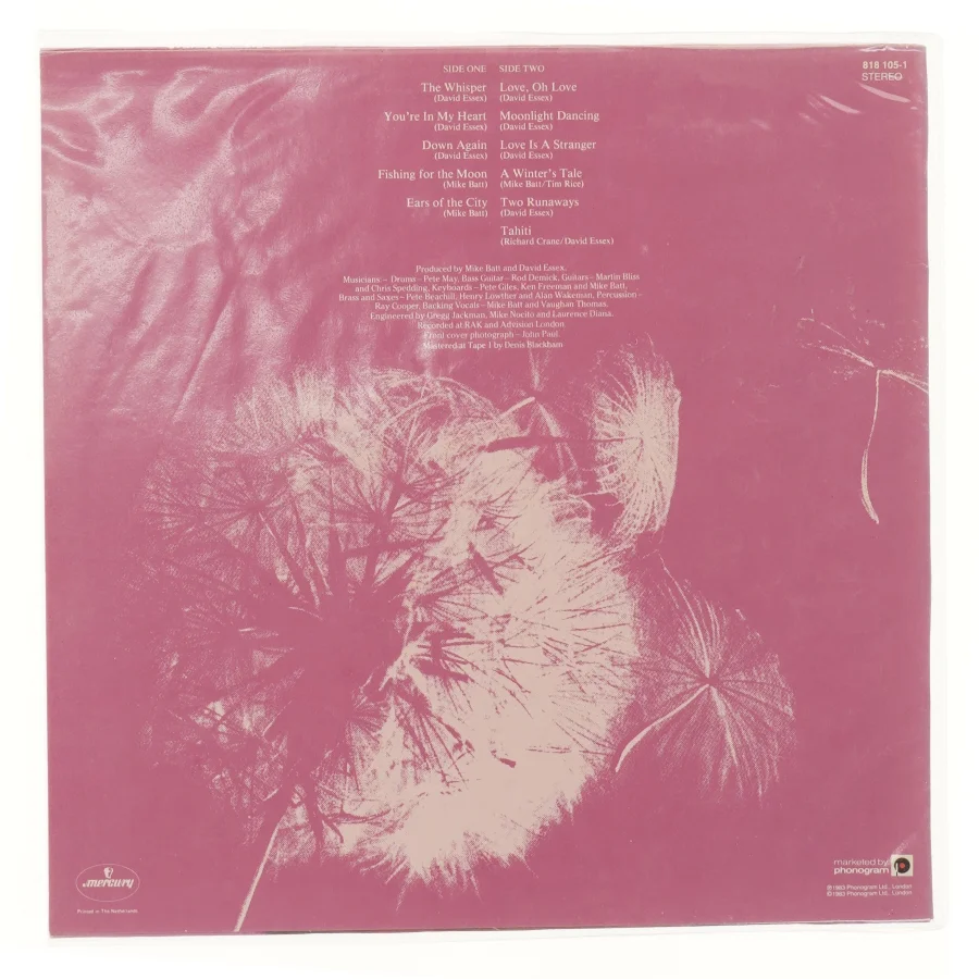 David Essex - The Whisper fra Mercury LP