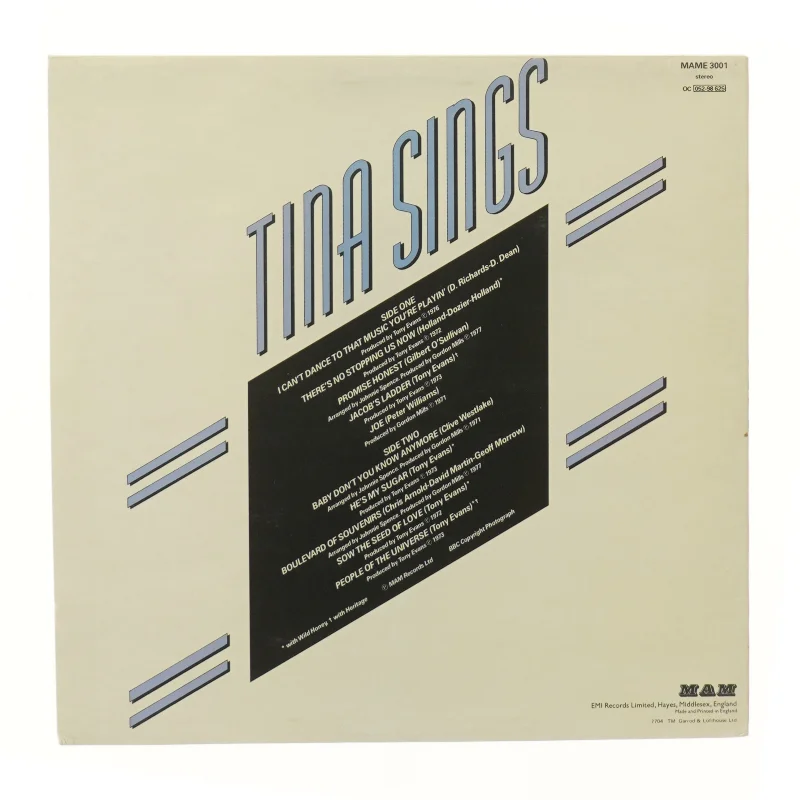Tina Charles LP - Tina Sings fra MAM Records