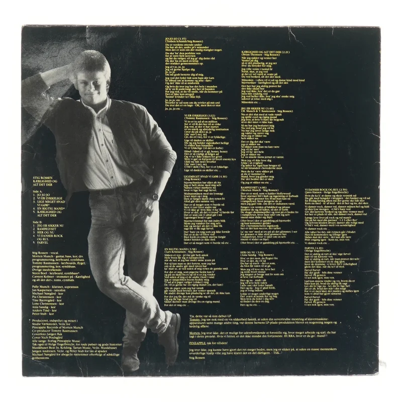 Stig Rossen - Kærlighed og Alt Det Der! vinylplade