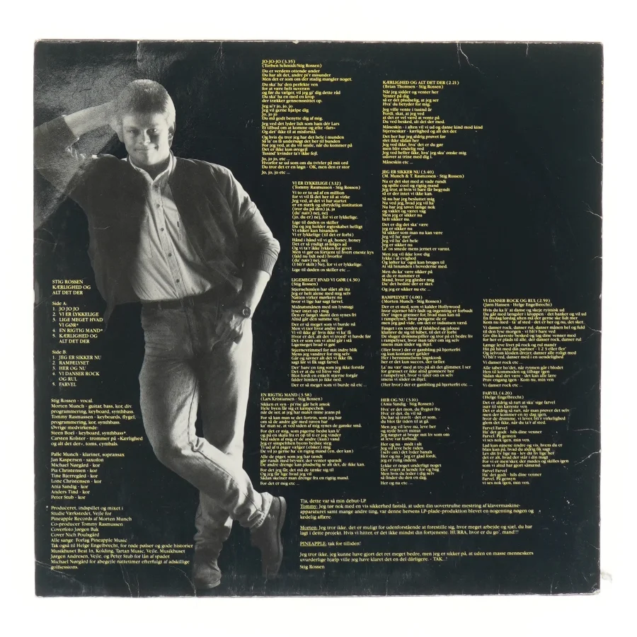 Stig Rossen - Kærlighed og Alt Det Der! vinylplade