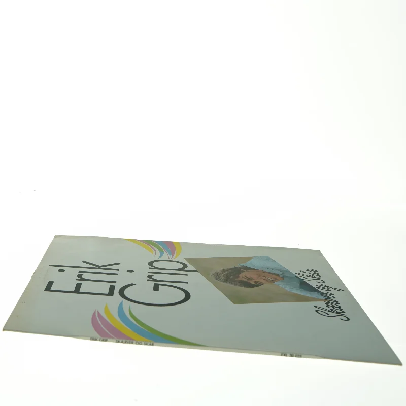 Erik Grip Skærver og skrå LP- Vinylplade fra Exlibris (str. 31 x 31 cm)