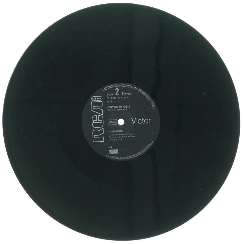 Eurythmics EP fra RCA (str. 31 x 31 cm)
