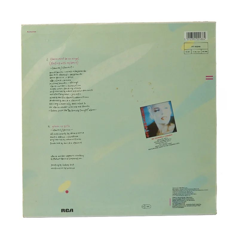 Eurythmics EP fra RCA (str. 31 x 31 cm)