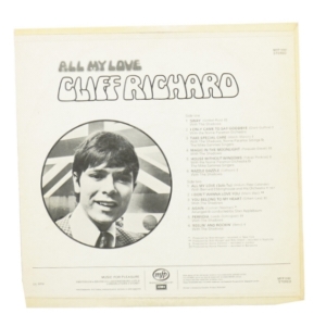 Cliff Richard, all my love fra Mfp (str. 30 cm)