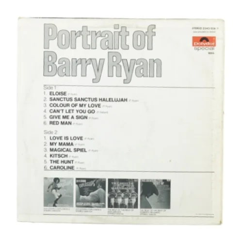Portrait of Barry Ryan fra Polydor (str. 30 cm)