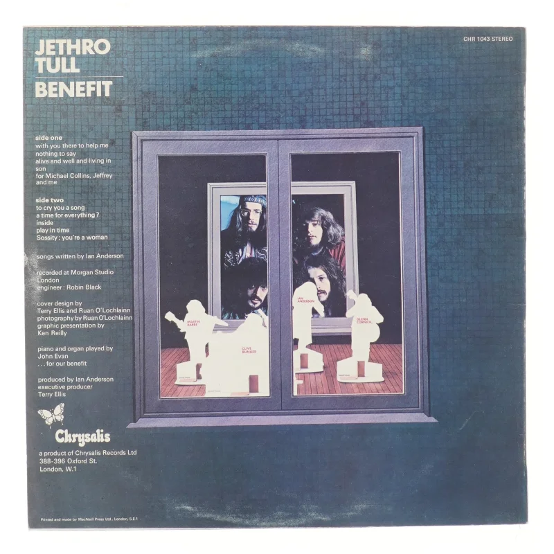 Jethro Tull Benefit LP fra Chrysalis Records