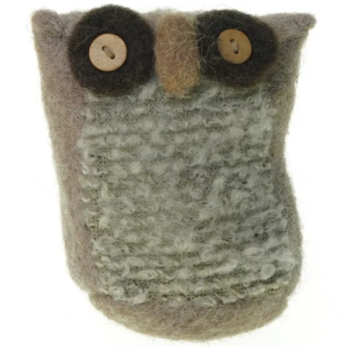 Bamse ugle i filt (str. 12 x 10 cm)